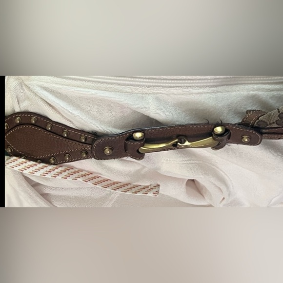 2005 Gucci Pelham Monogram Canvas/Leather/Sherry Web Strap LARGE Pelham Bag - Picture 14 of 14